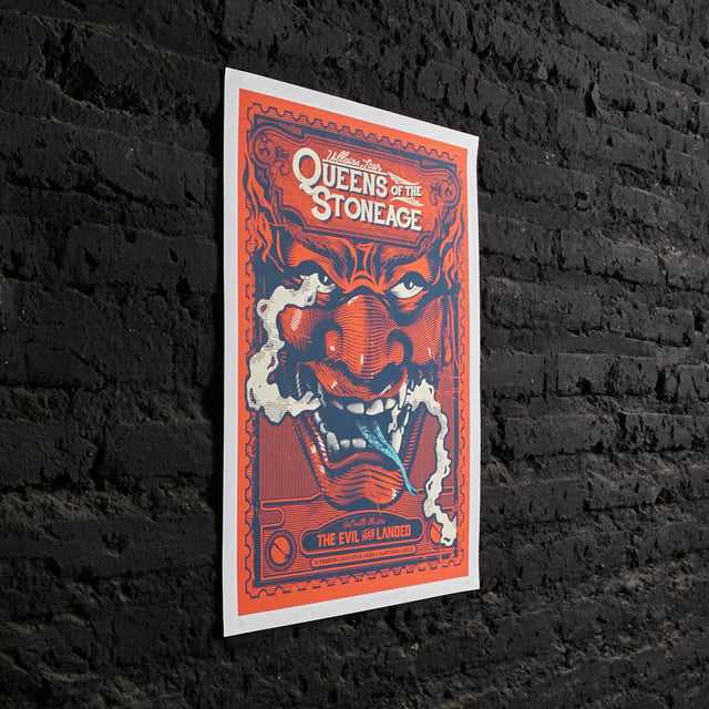 Póster Queens Of The Stone Age Villans Tour The Evil Has Landed