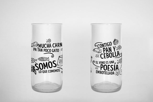 Set 4 Vasos de vidrio - Ñam