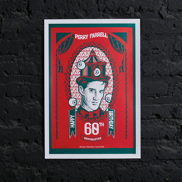 Póster Perry Farrell Happy Birthday 60 th Lollapalooza 2019