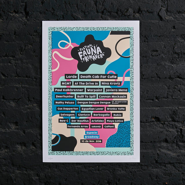 Póster Fauna Primavera Espacio Broadway Line up 2018