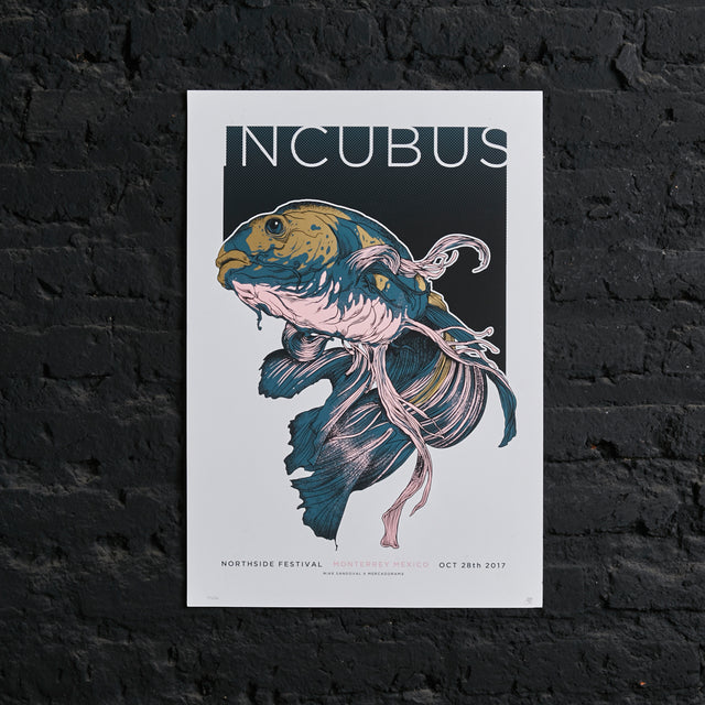 Póster Incubus Northside Festival Monterrey MX 2017